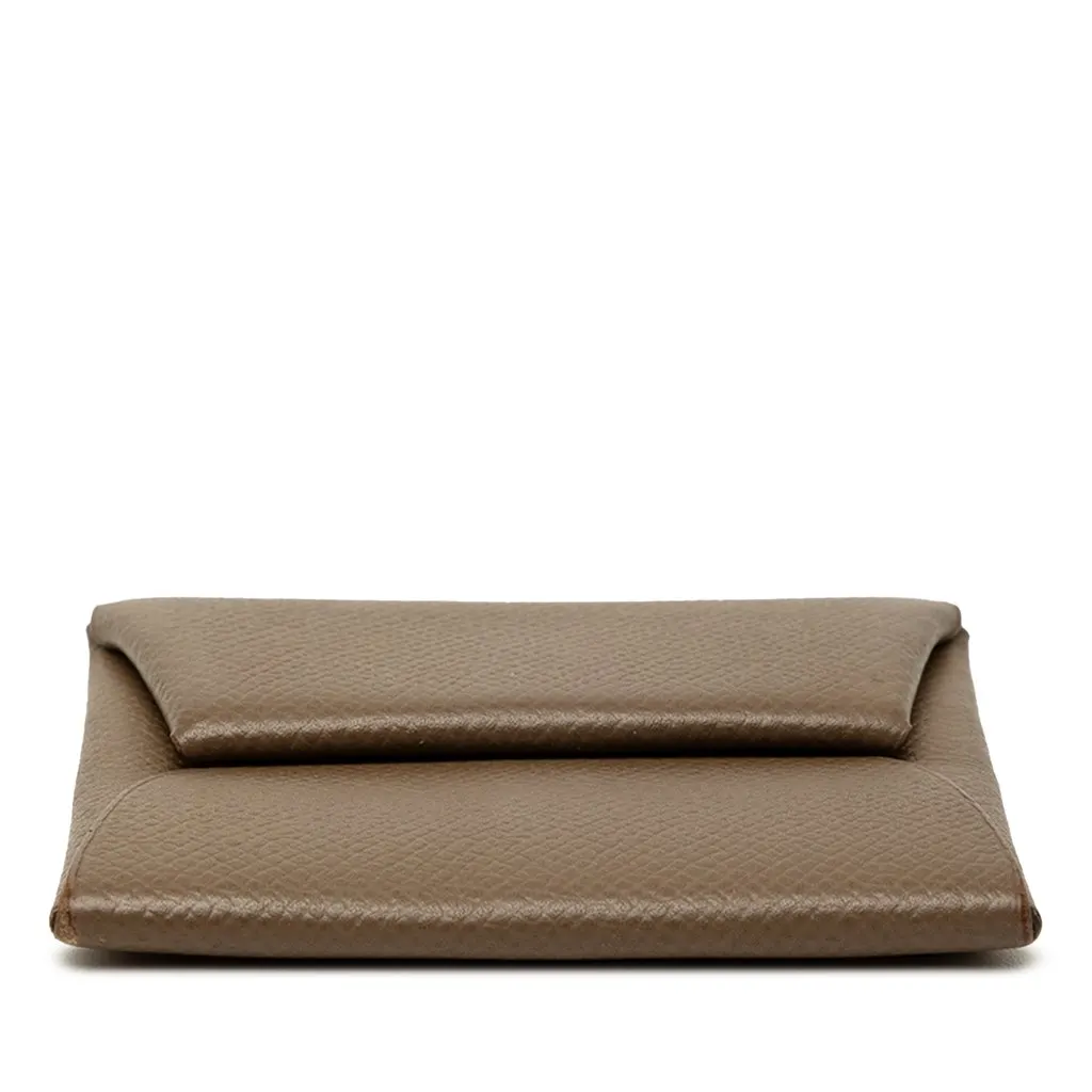 Hermès Epsom Bastia Change Purse Brown Leather Good - Inside View