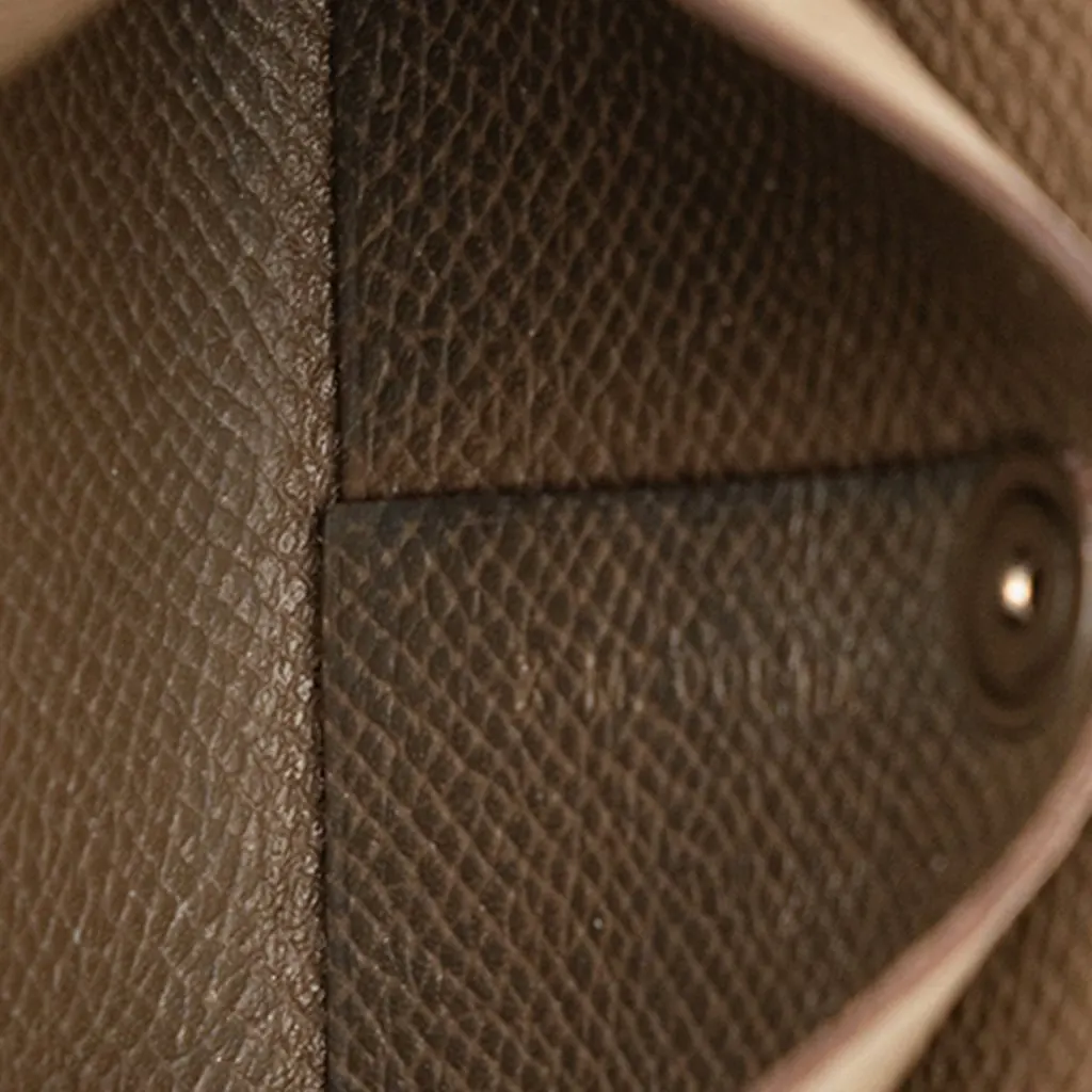 Hermès Epsom Bastia Change Purse Brown Leather Good - Model View