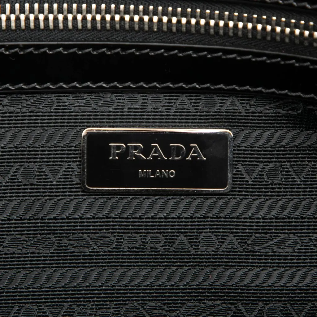 Prada Vernice Business Bag Black Leather Good - Box View