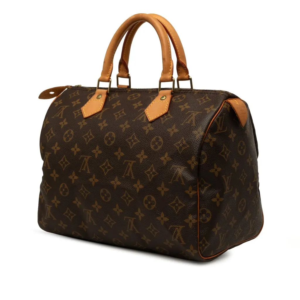 Louis Vuitton Monogram Speedy 30 Brown Canvas Good - Back View