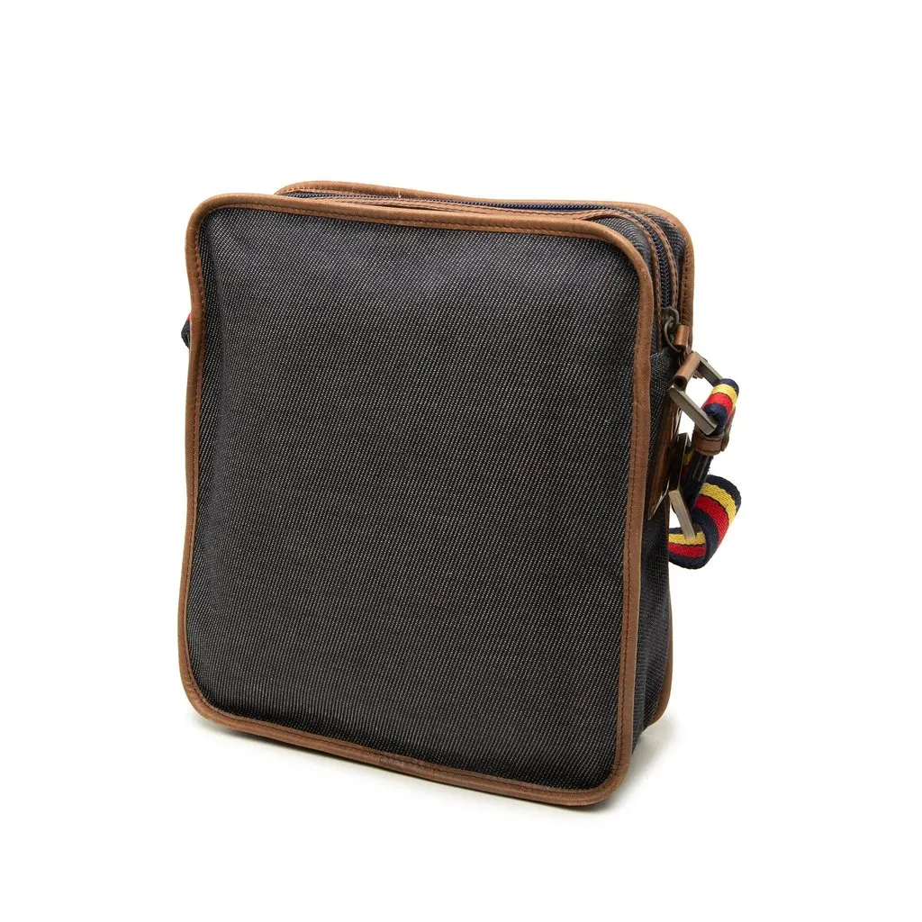 Fendi Denim FF Crossbody Blue Denim Good - Back View