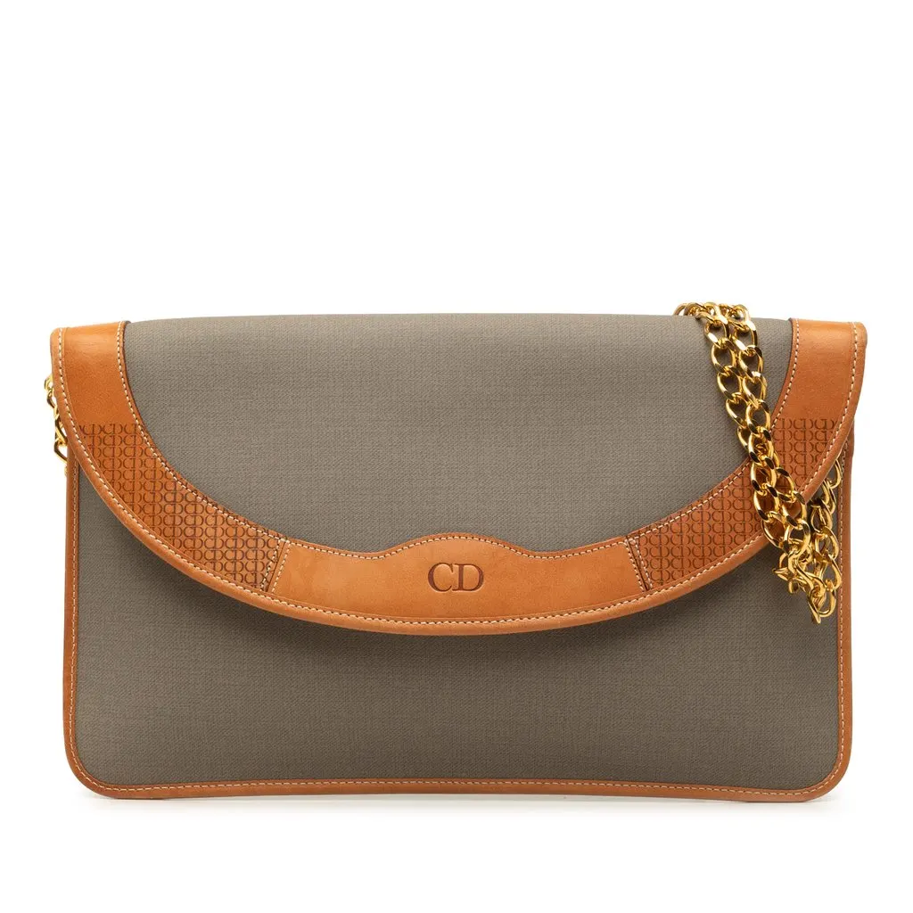 Dior Canvas Chain Shoulder Bag MultiColor Canvas Very good - Front View