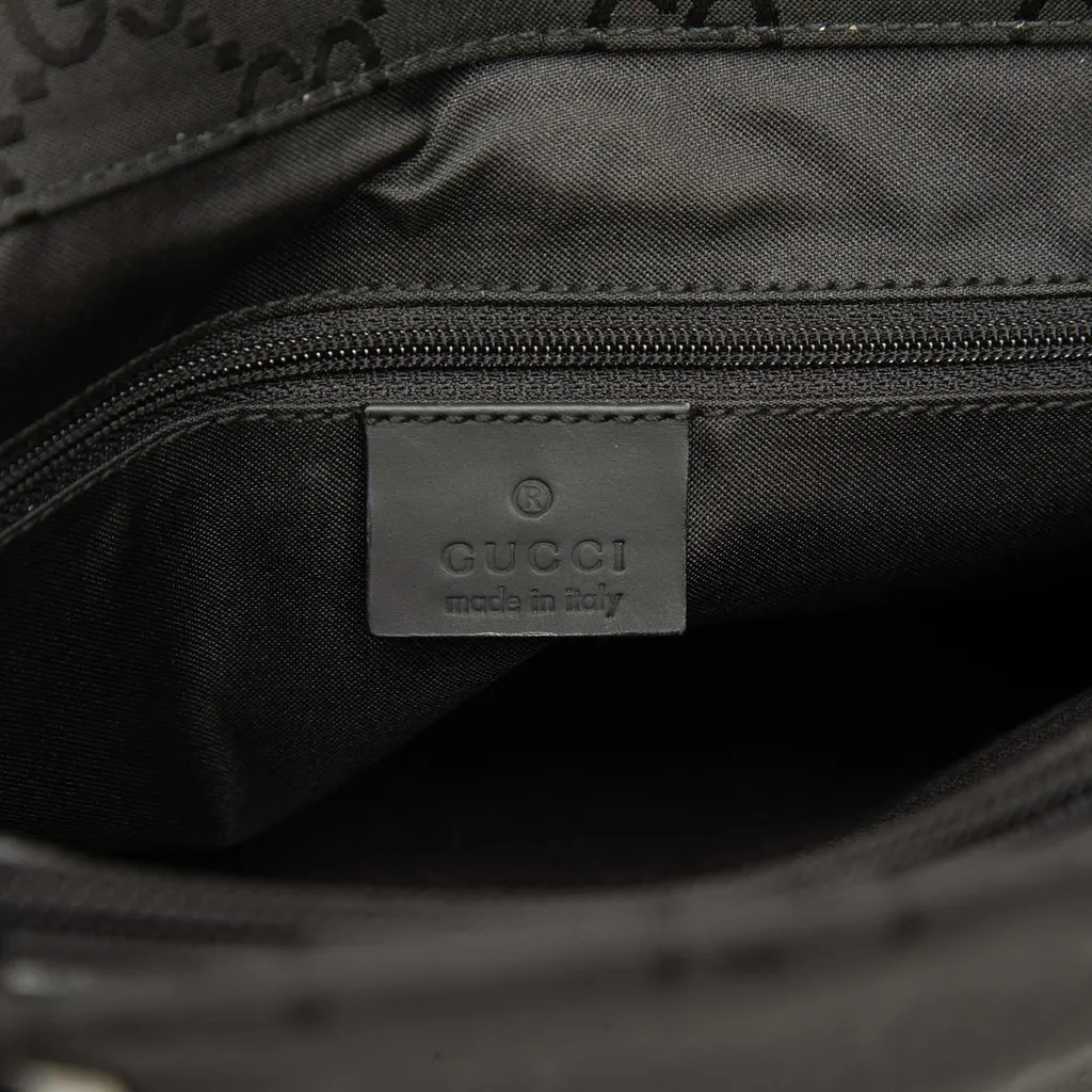 Gucci GG Nylon Bamboo Handbag Black Polyamide Very good - Box View