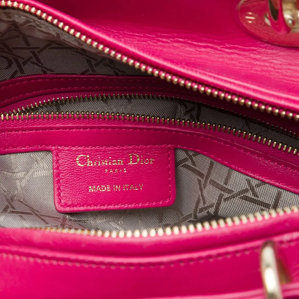 Dior Large Lambskin Cannage Lady Dior Pink Leather Very good - Box View
