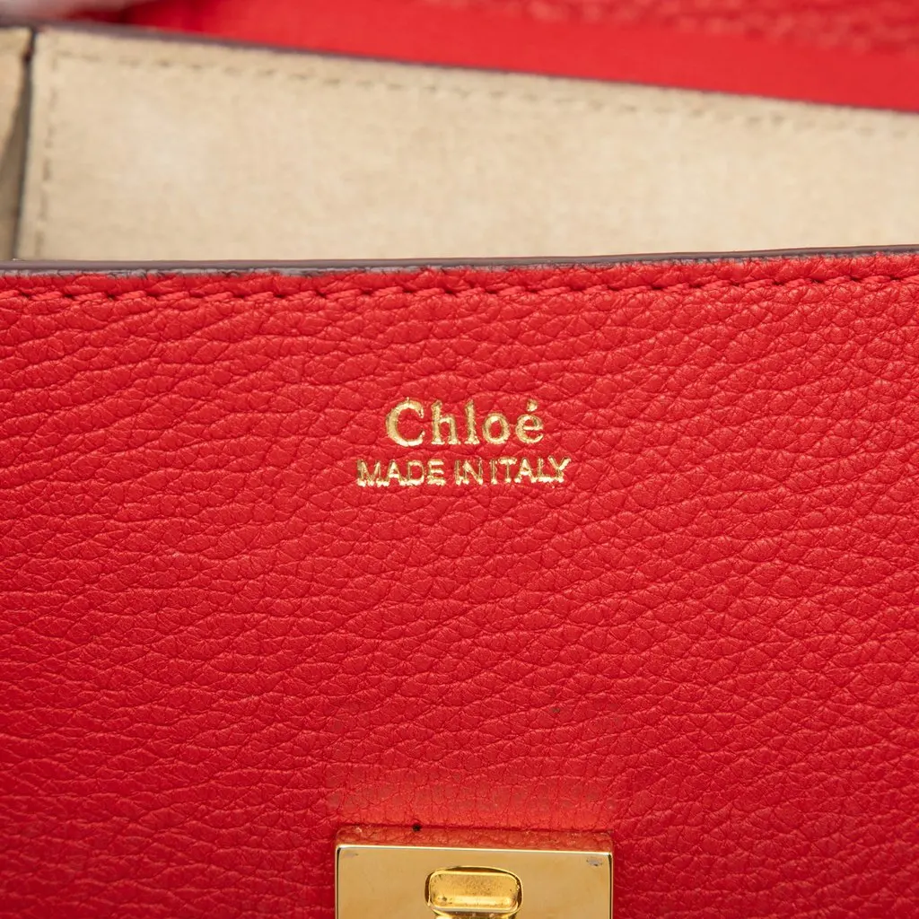 Chloé Mini Leather Drew Crossbody Red Leather Very good - Box View