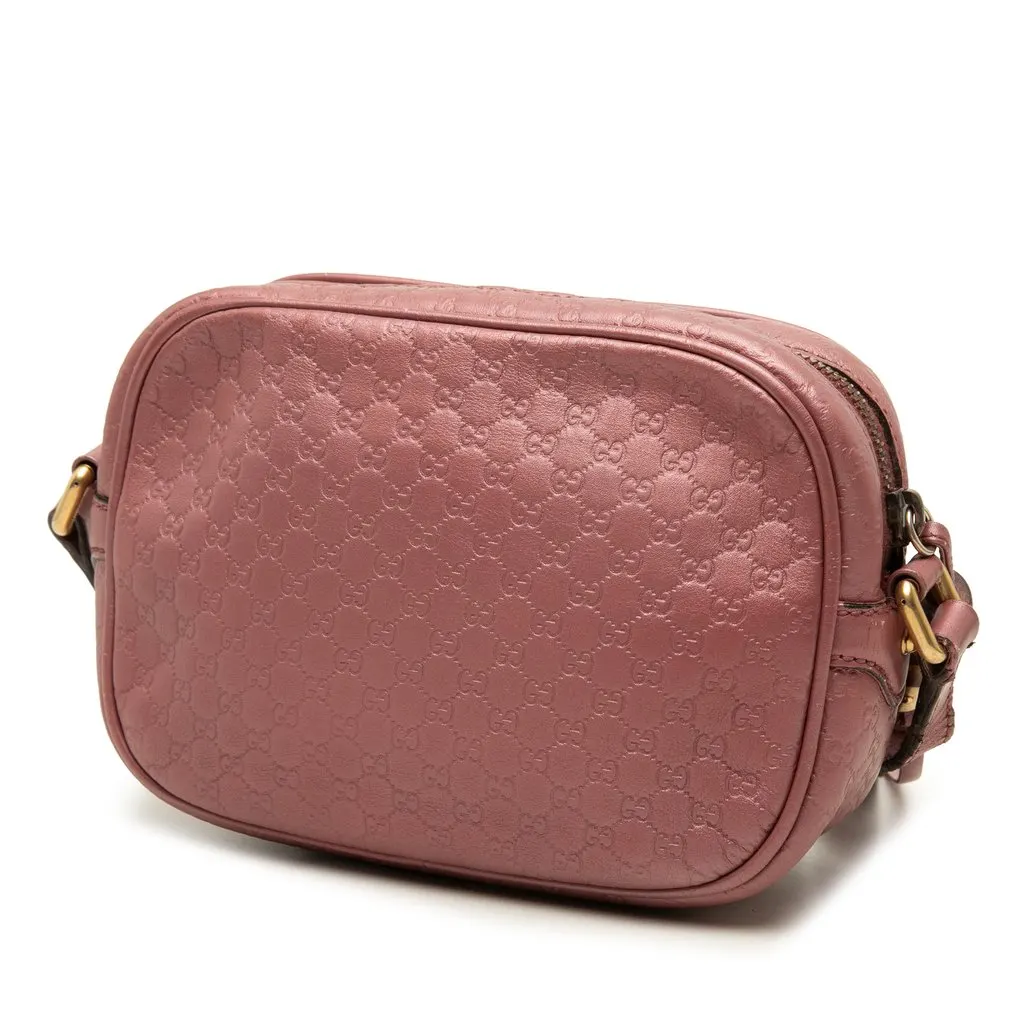 Gucci Metallic Microguccissima Sunshine Disco Camera Bag Pink Leather Good - Back View