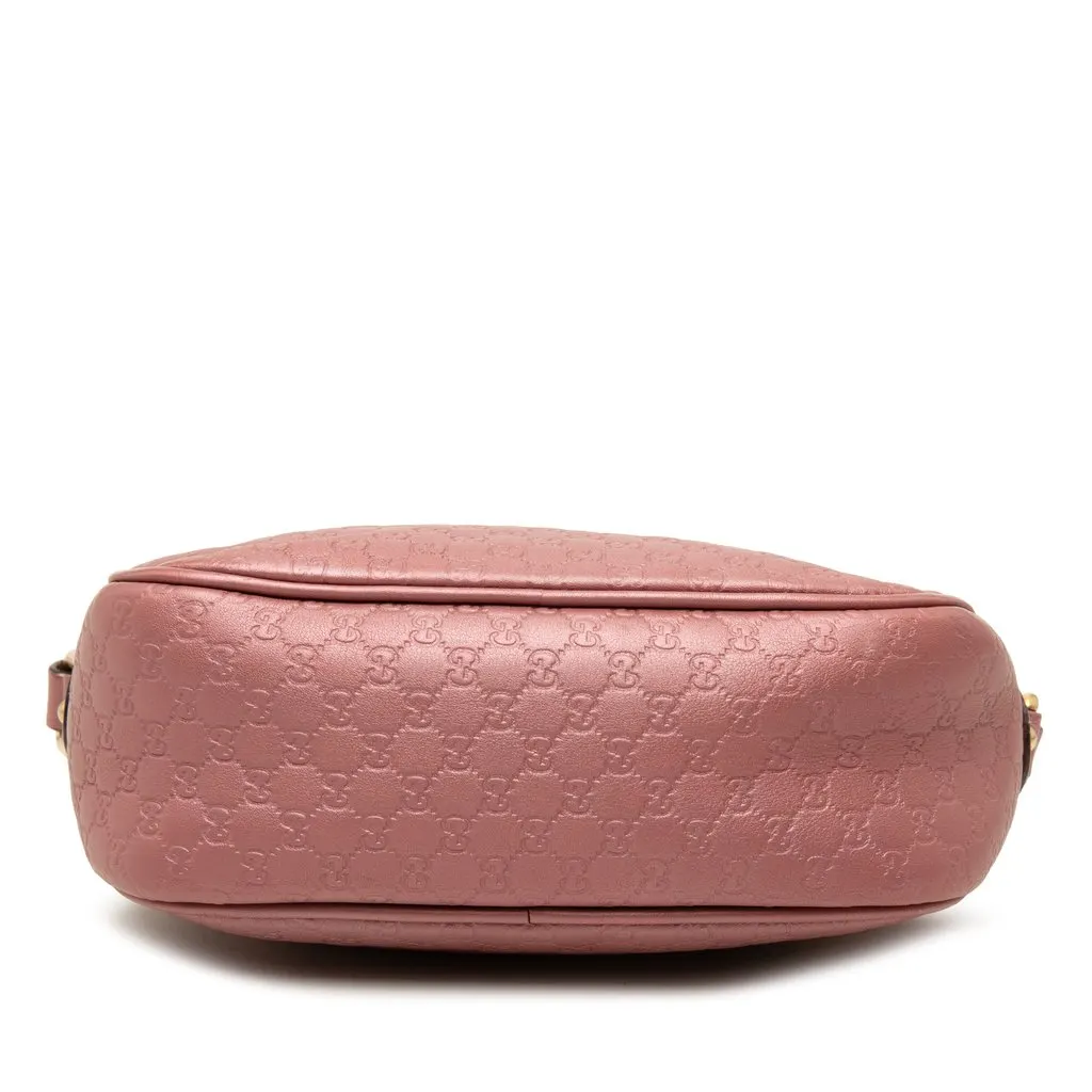 Gucci Metallic Microguccissima Sunshine Disco Camera Bag Pink Leather Good - Inside View