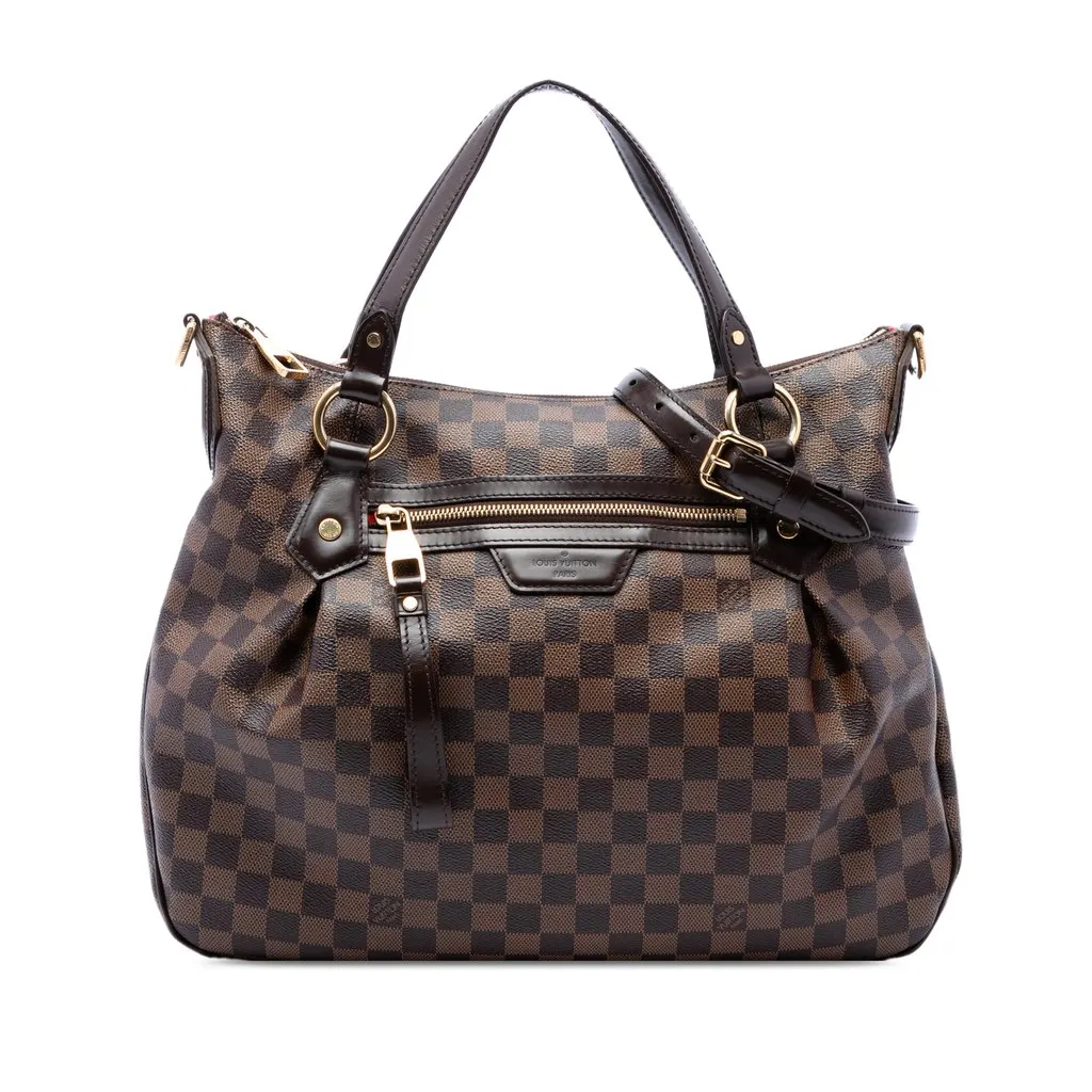 Louis Vuitton Damier Ebene Evora MM Brown Canvas Very good - Front View