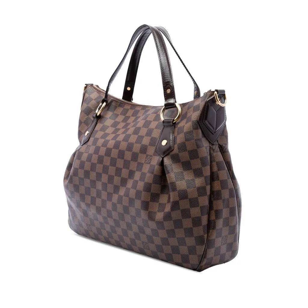 Louis Vuitton Damier Ebene Evora MM Brown Canvas Very good - Back View