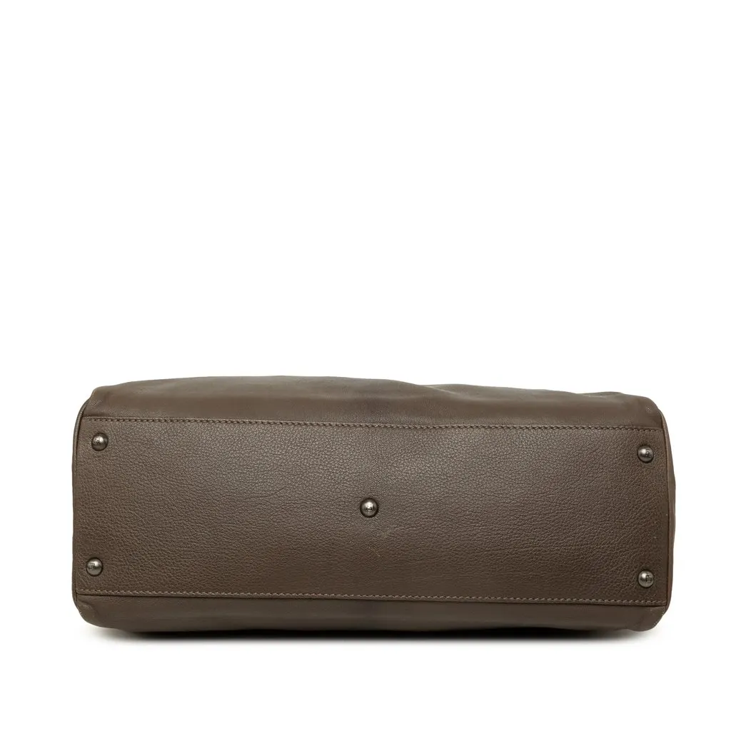 Fendi Large Leather Peekaboo Iconic Satchel Brown Leather Very good - Inside View
