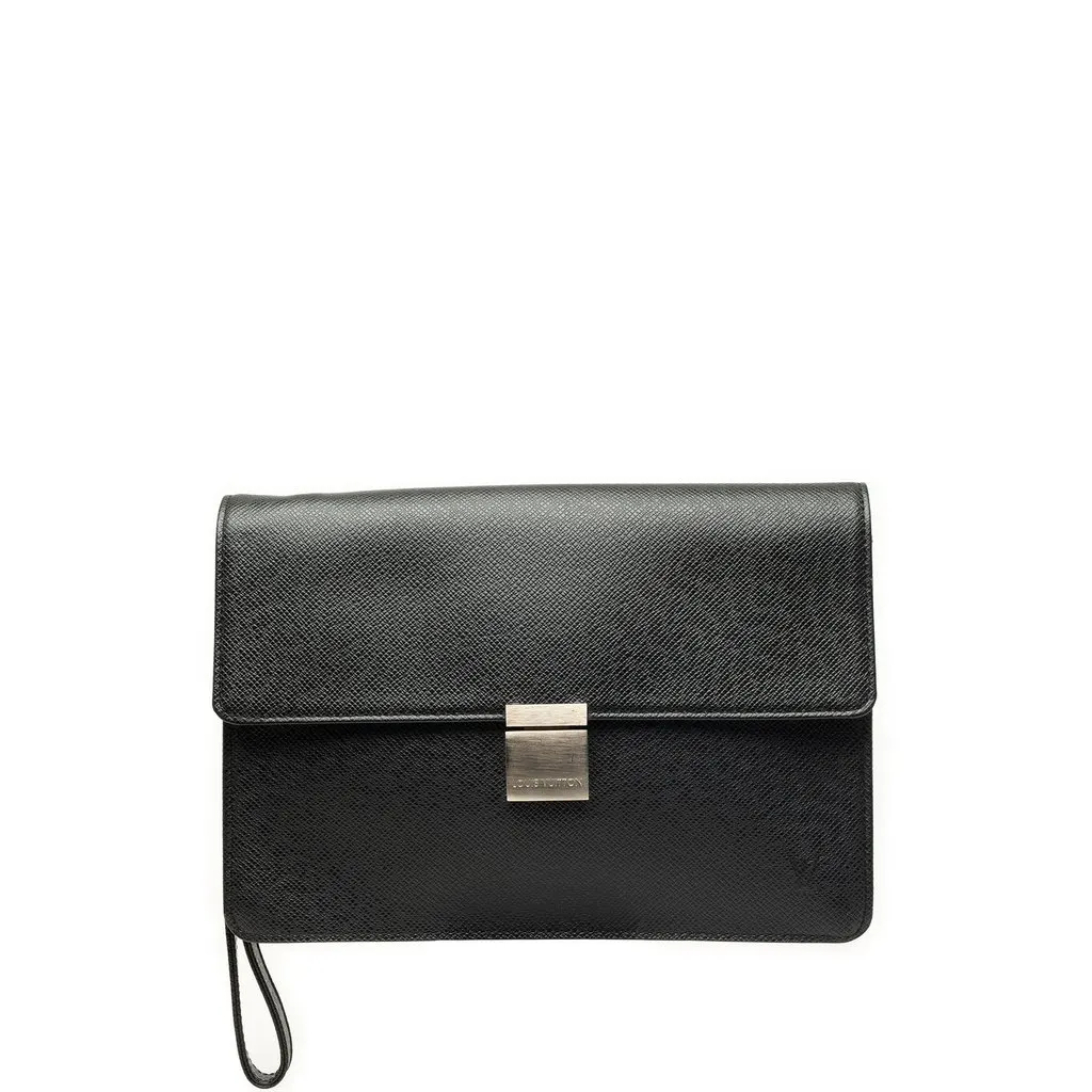 Louis Vuitton Taiga Selenga Black Leather Very good - Front View