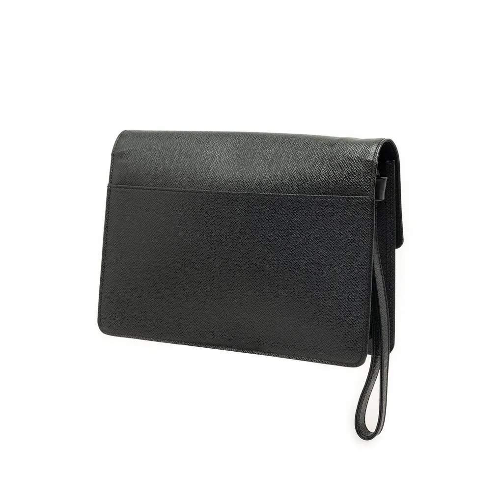 Louis Vuitton Taiga Selenga Black Leather Very good - Back View