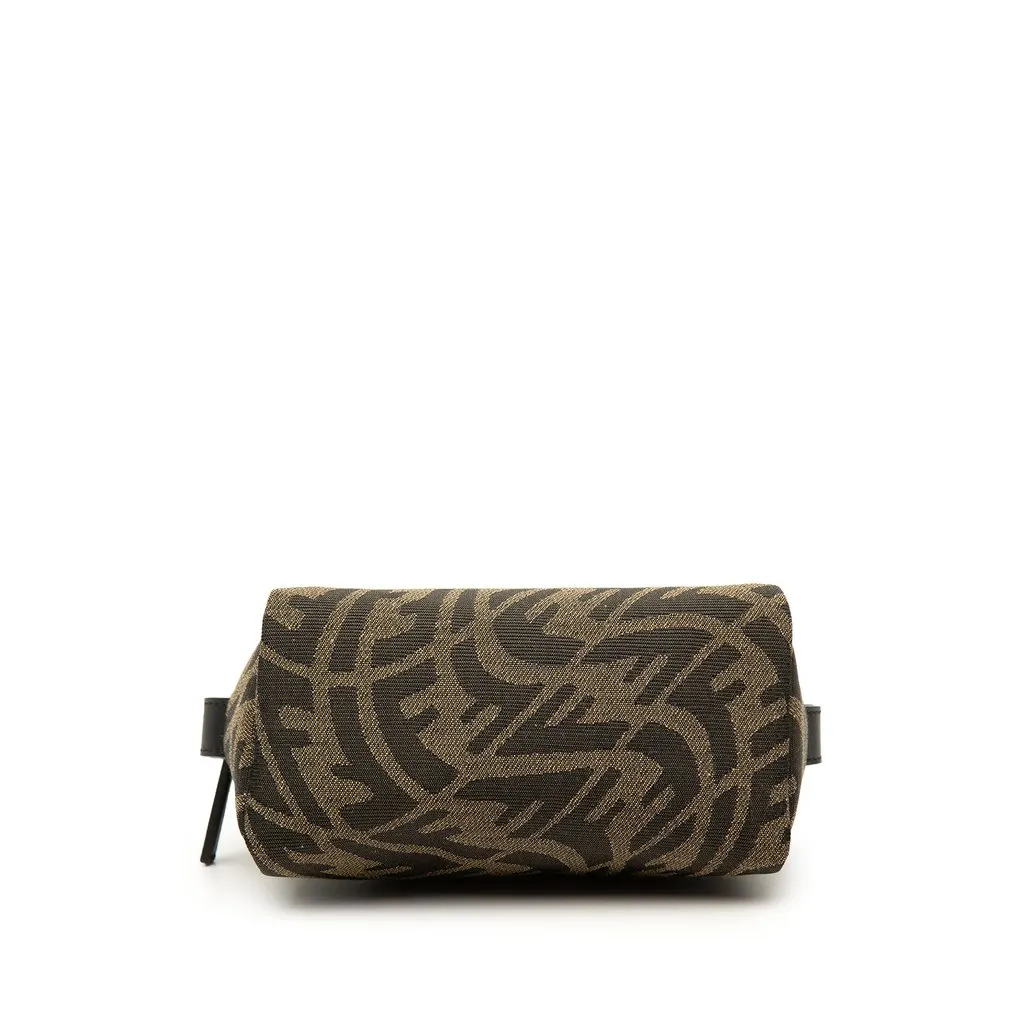 Fendi Sarah Coleman Small Zucca Canvas Vertigo Cosmetic Pouch Brown Very good - Inside View