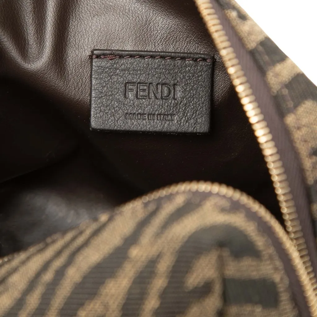 Fendi Sarah Coleman Small Zucca Canvas Vertigo Cosmetic Pouch Brown Very good - Box View