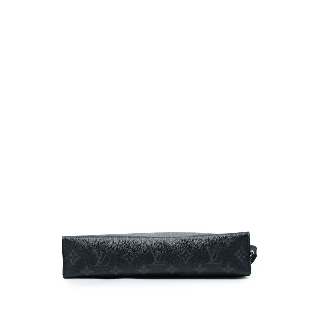 Louis Vuitton Monogram Eclipse Pochette Voyage MM Black Canvas Very good - Inside View