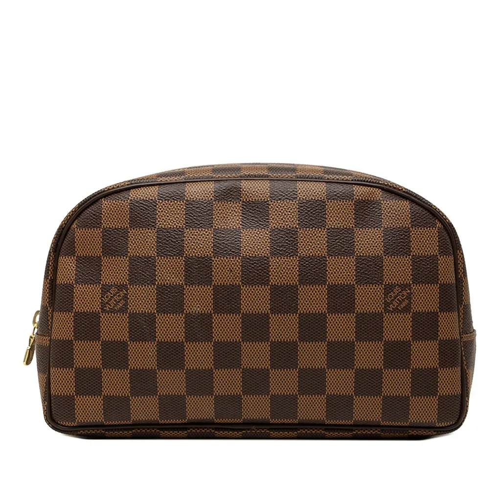 Louis Vuitton Damier Ebene Trousse Toilette 25 Brown Canvas Good - Front View