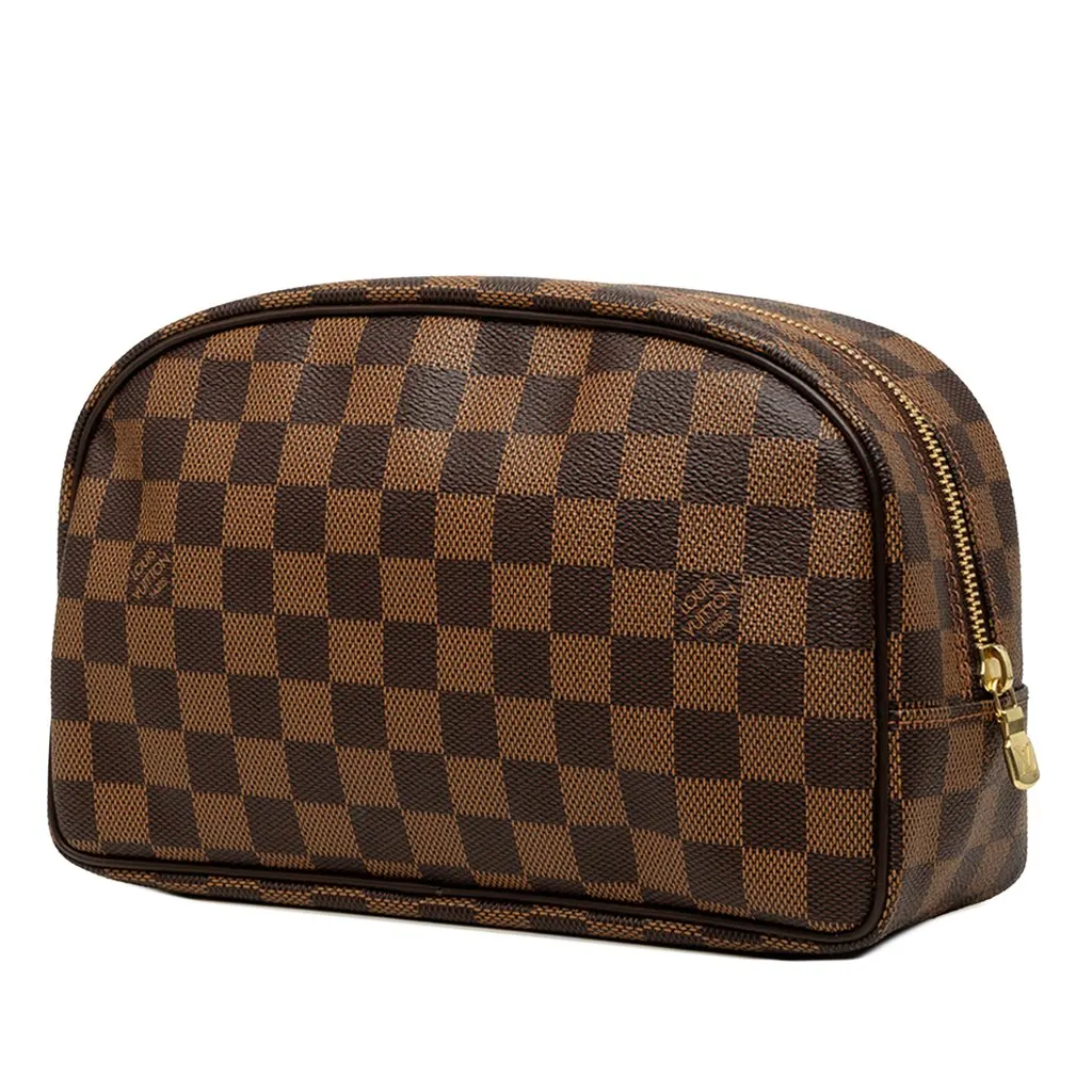 Louis Vuitton Damier Ebene Trousse Toilette 25 Brown Canvas Good - Back View