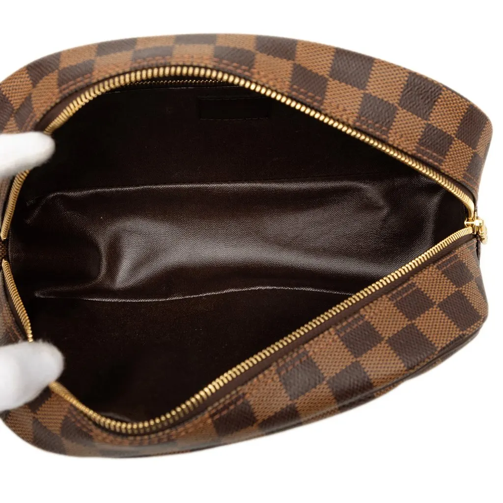 Louis Vuitton Damier Ebene Trousse Toilette 25 Brown Canvas Good - Model View