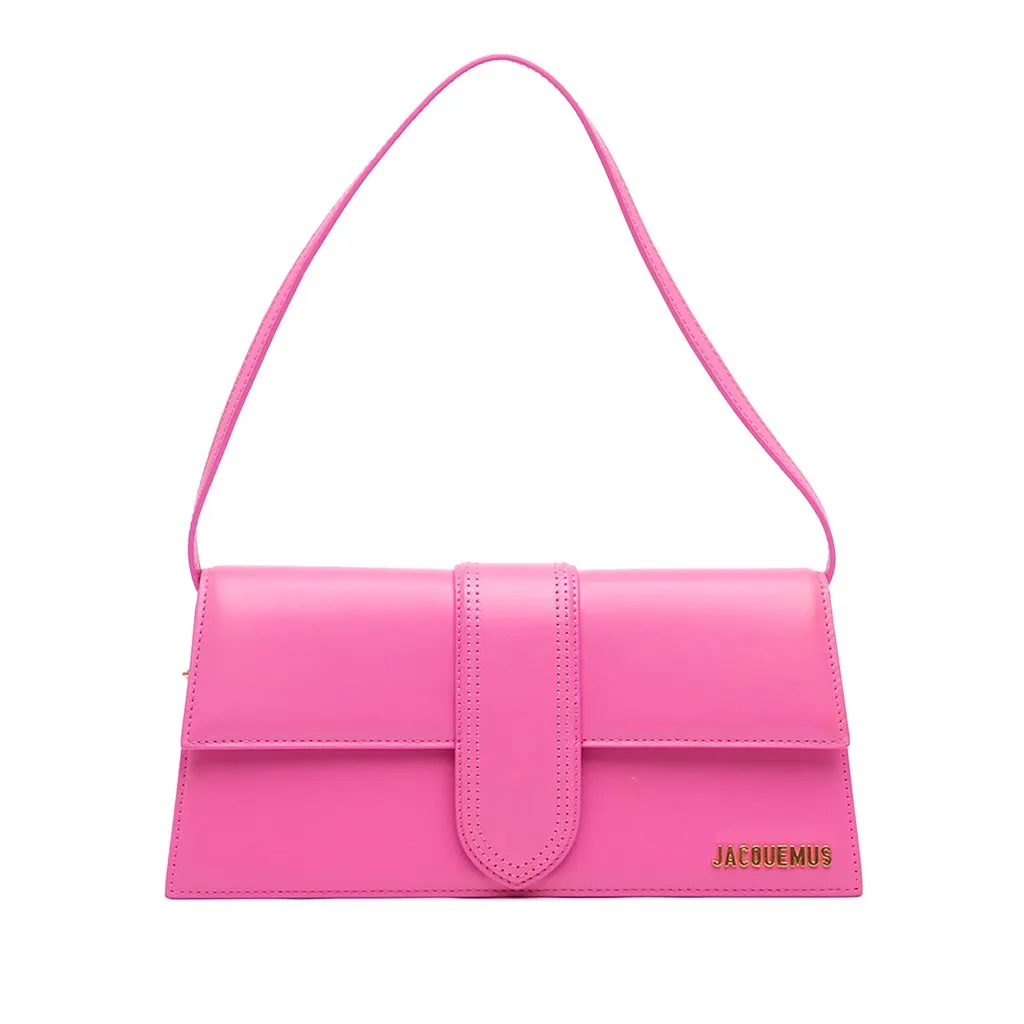Jacquemus Leather Le Bambino Long Pink Leather Very good - Front View