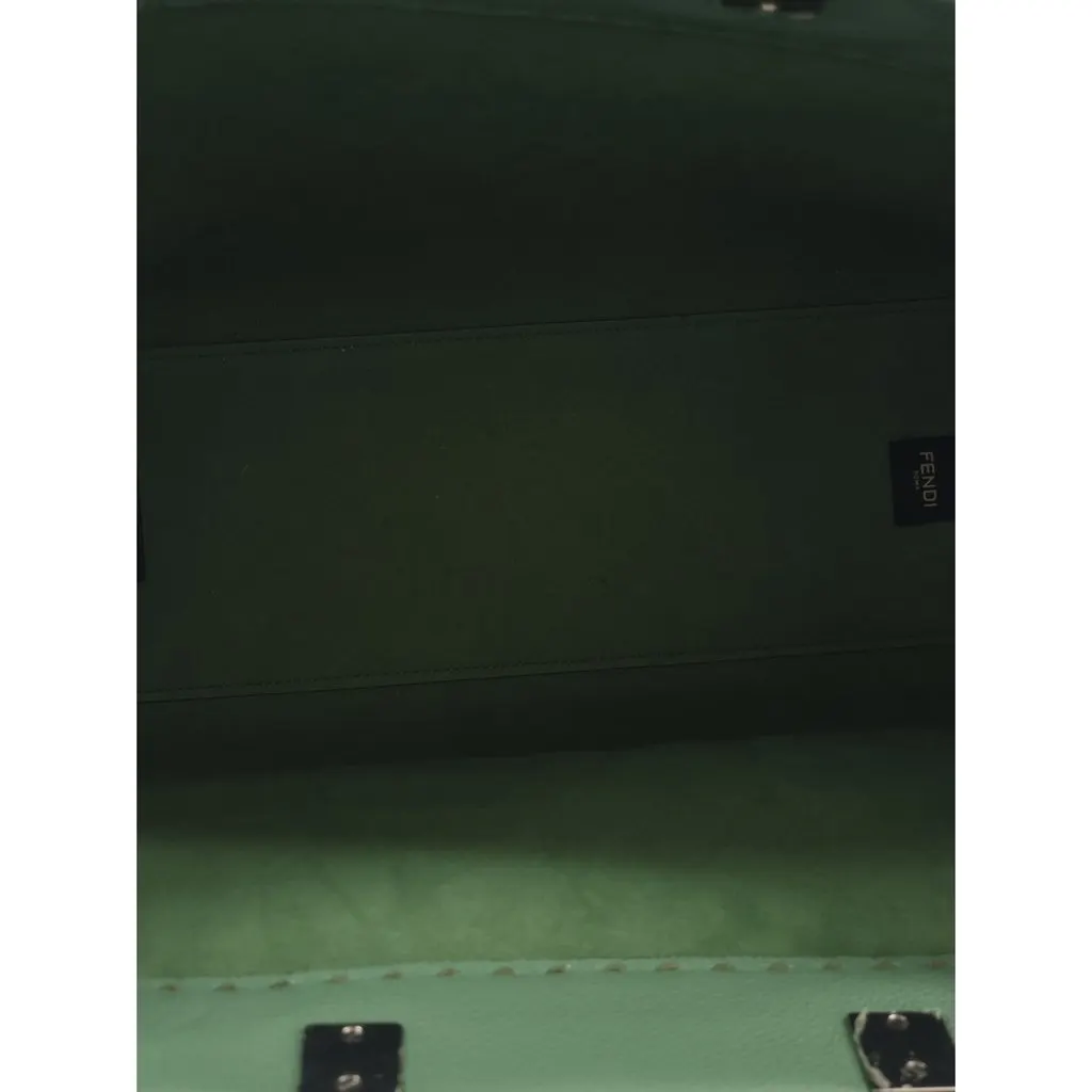 Fendi Medium Leather Sunshine Shopper Tote Green Leather Very good - Model View