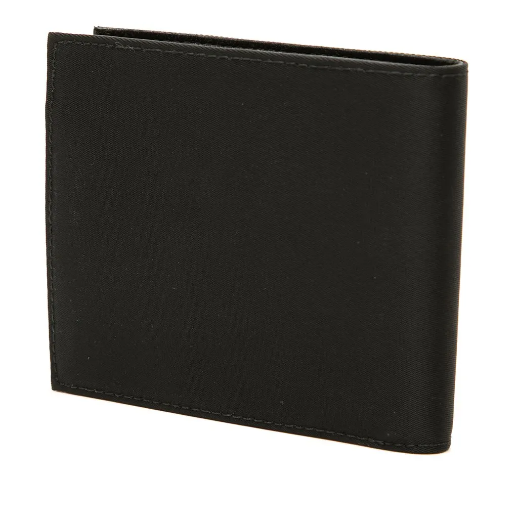 Prada Tessuto Patchwork Skull Pierced Bifold Wallet Black Polyamide Very good - Back View