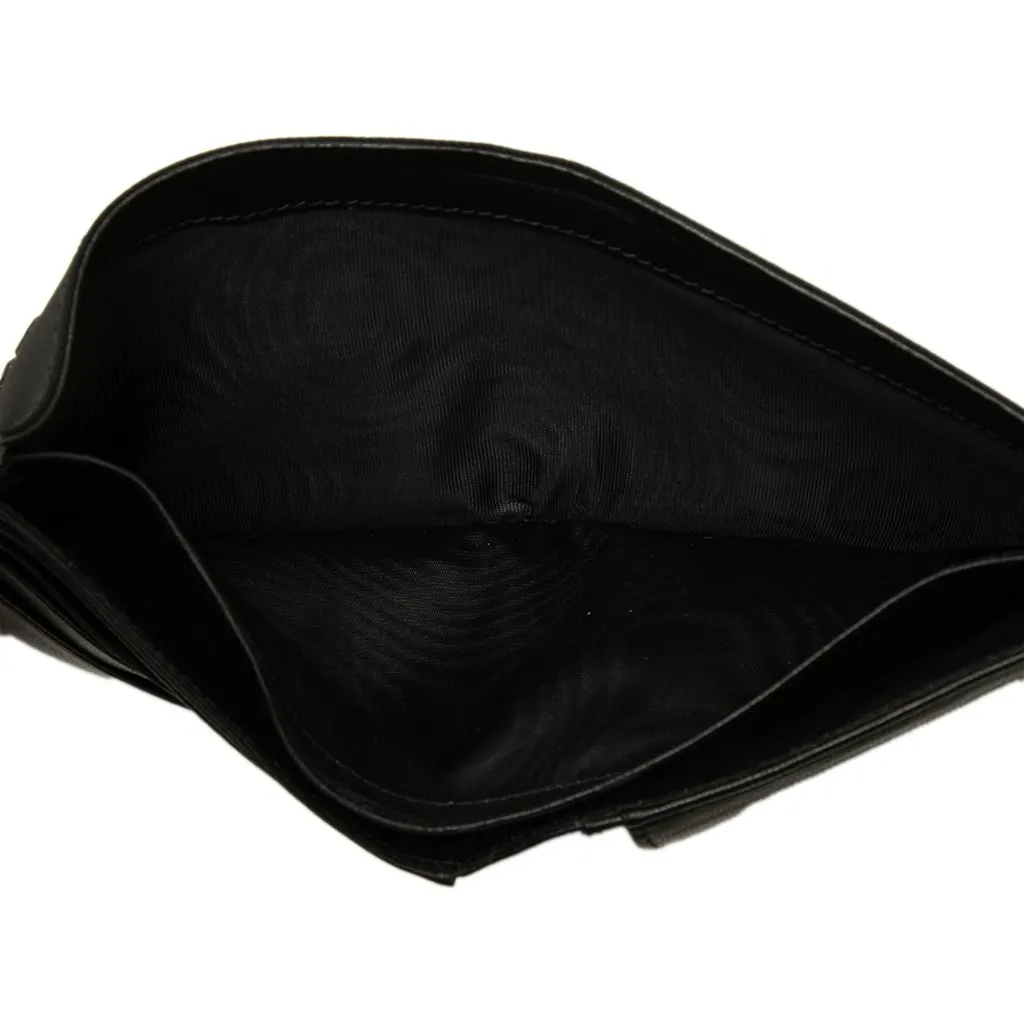 Prada Tessuto Patchwork Skull Pierced Bifold Wallet Black Polyamide Very good - Box View
