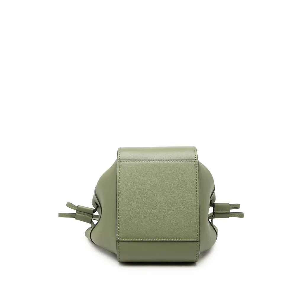 Loewe Mini Leather Drawstring Hammock Bag Green Leather Very good - Inside View