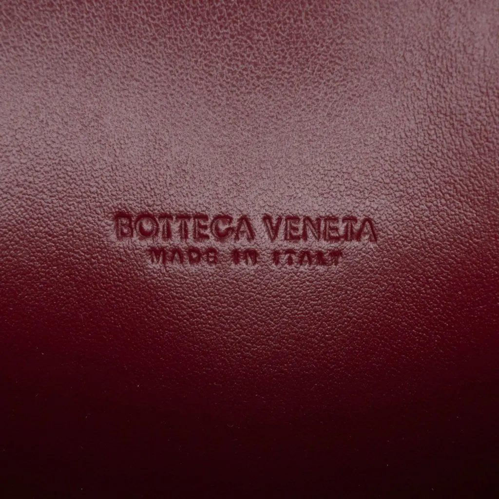 Bottega Veneta Lambskin Intrecciato Andiamo Clutch Red Leather Very good - Box View