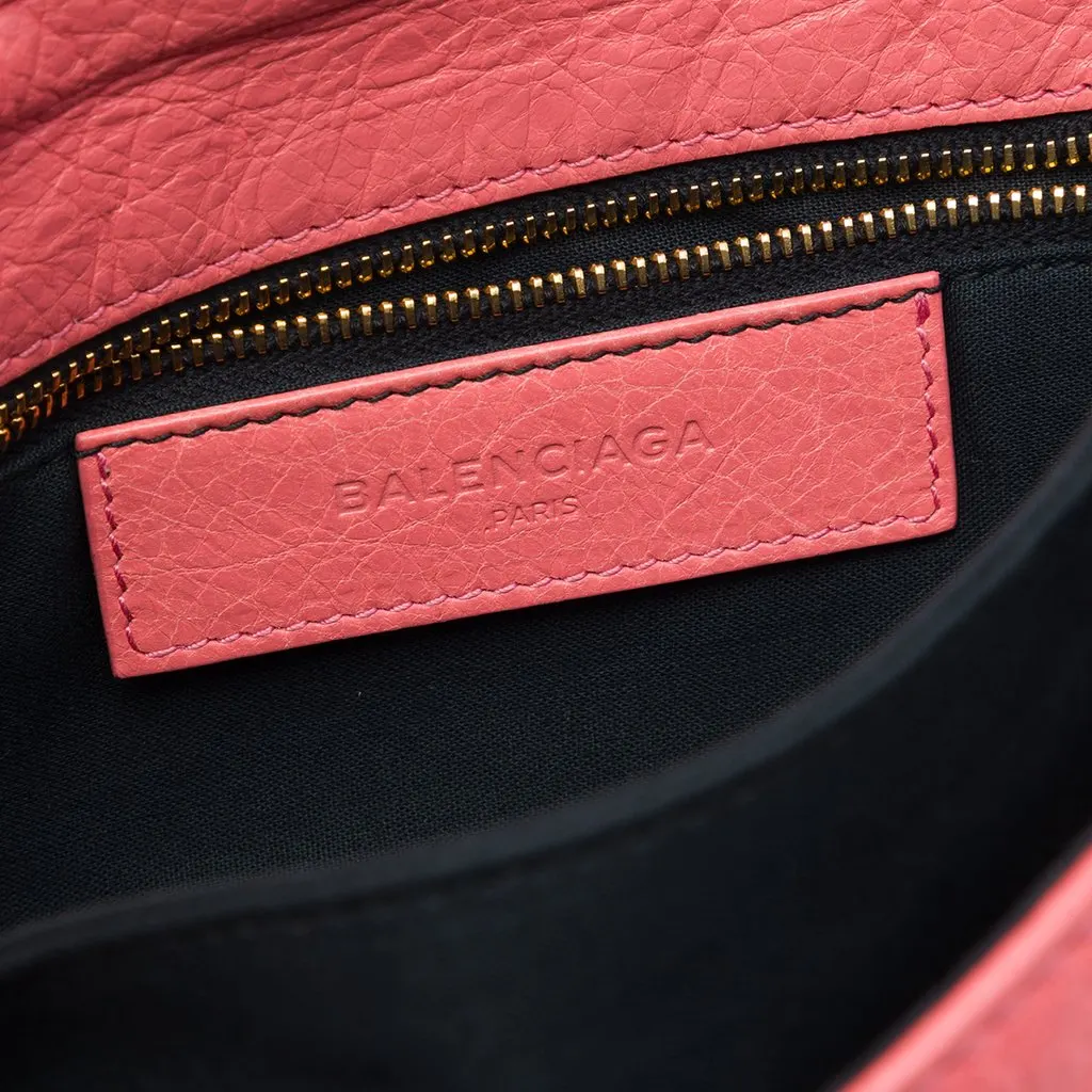 Balenciaga Lambskin Motocross Giant 12 Envelope Clutch With Strap Pink Leather Very good - Box View