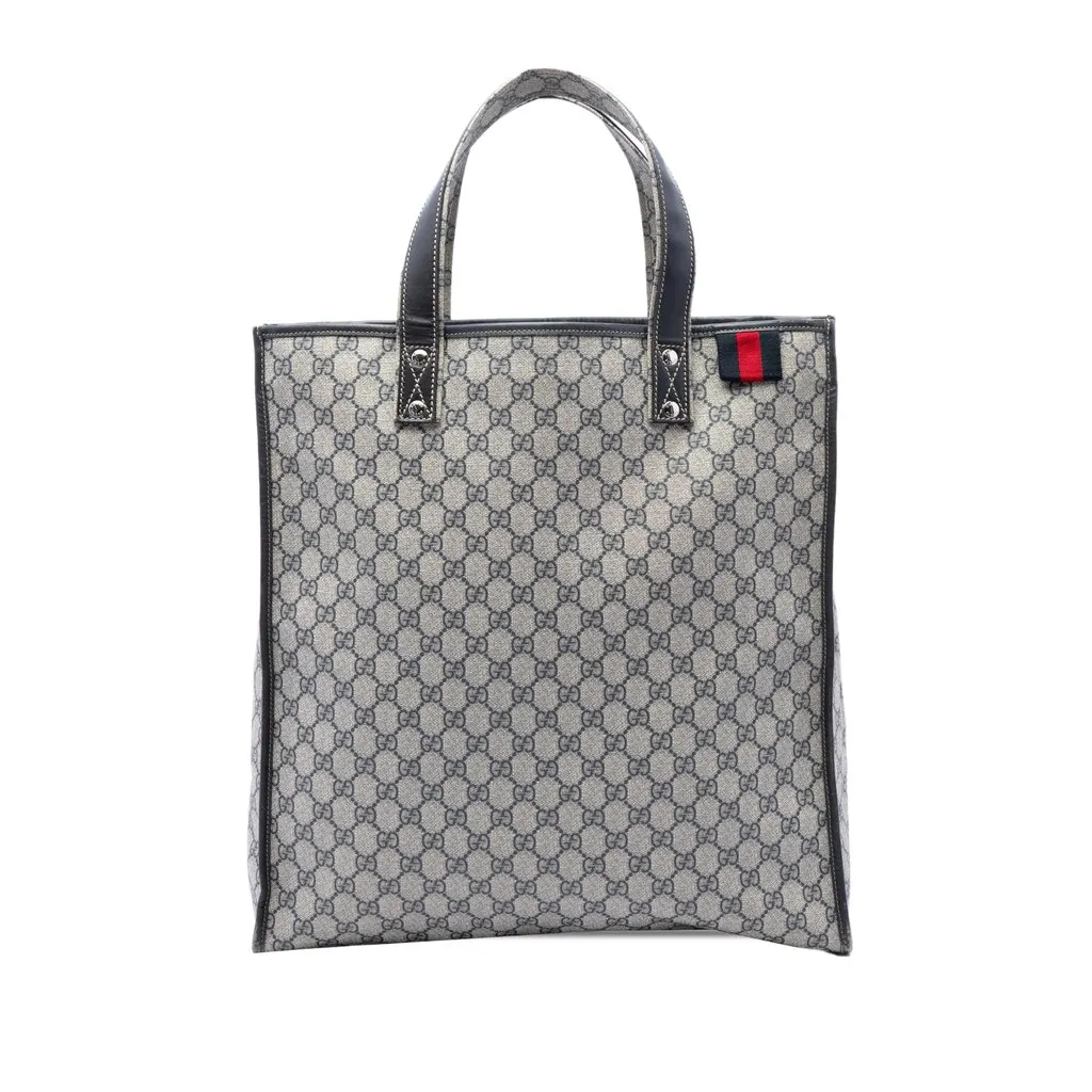 Gucci GG Supreme Web Tote Beige Canvas Very good - Front View