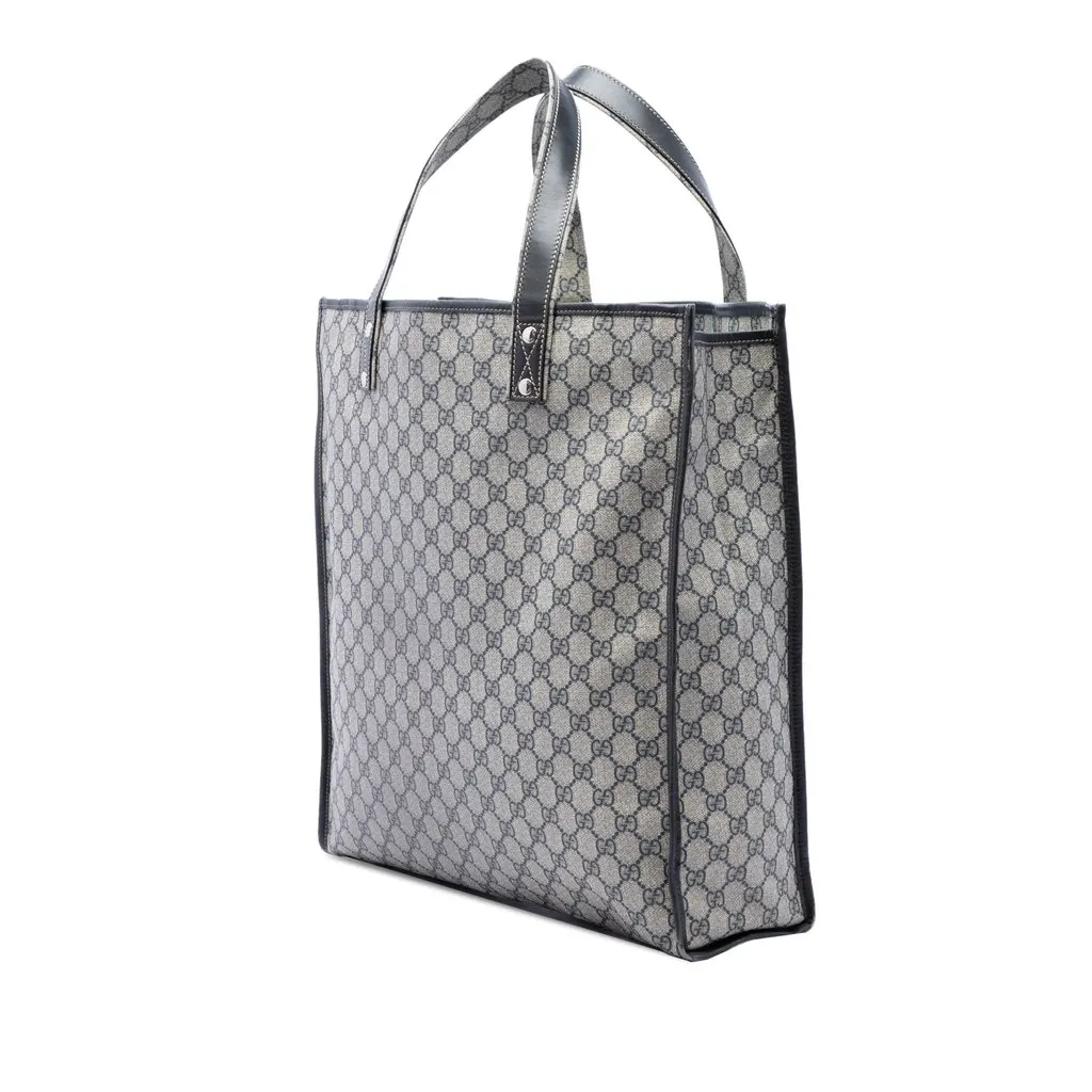 Gucci GG Supreme Web Tote Beige Canvas Very good - Back View