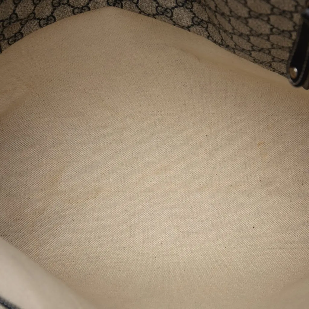 Gucci GG Supreme Web Tote Beige Canvas Very good - Model View