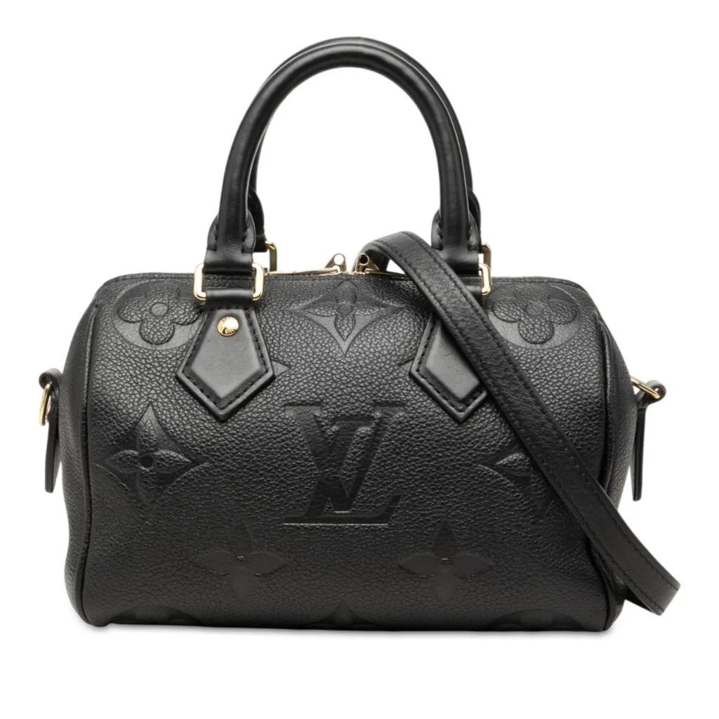 Louis Vuitton Monogram Giant Empreinte Speedy Bandouliere 20 Black Leather Very good - Front View