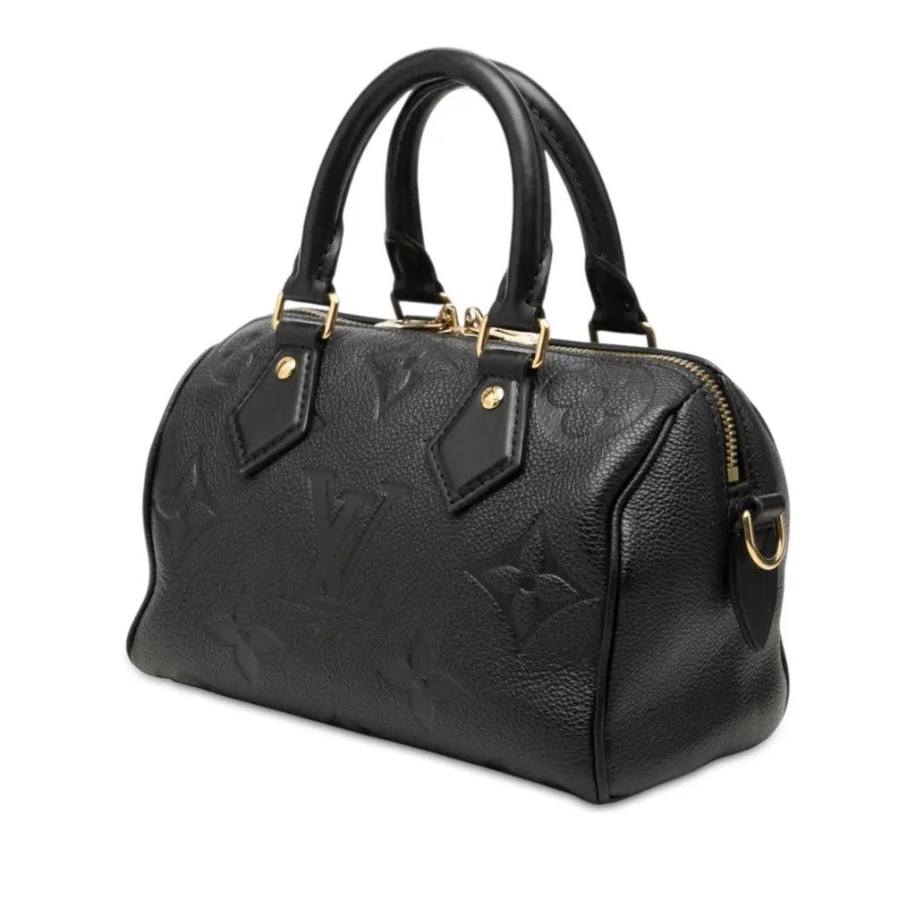 Louis Vuitton Monogram Giant Empreinte Speedy Bandouliere 20 Black Leather Very good - Back View