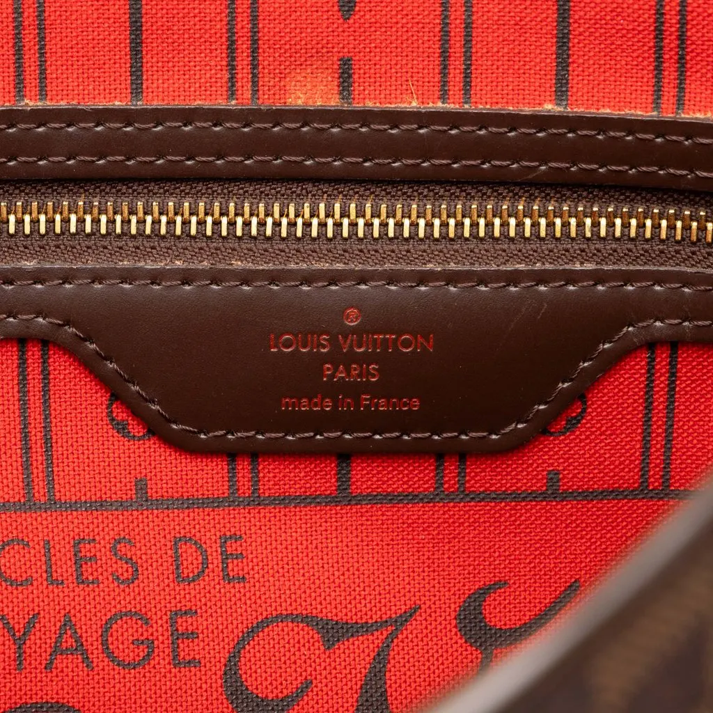 Louis Vuitton Damier Ebene Neverfull PM Brown Canvas Good - Box View