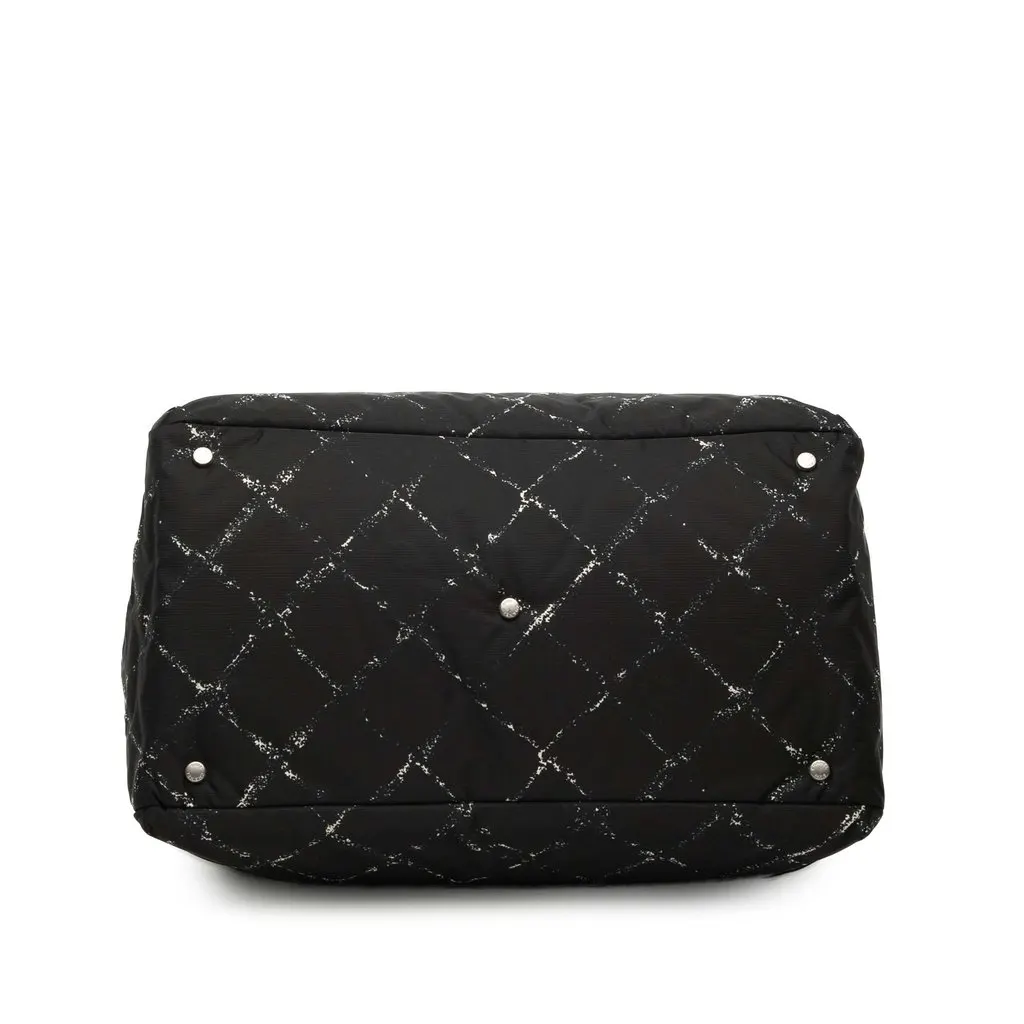 Chanel Old Travel Line Nylon Travel Bag Black Very good - Inside View