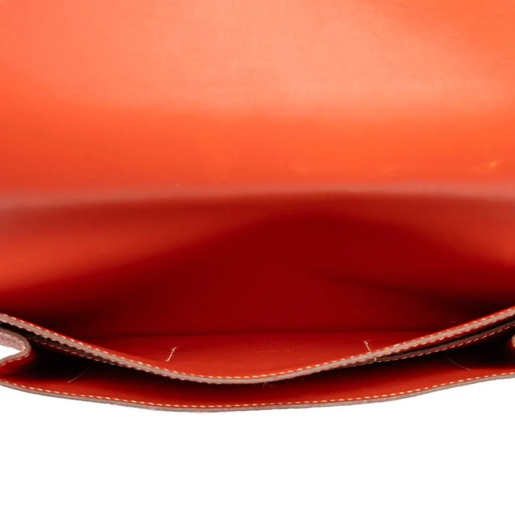 Hermès Togo Dogon Duo Wallet GM Orange Leather Very good - Model View