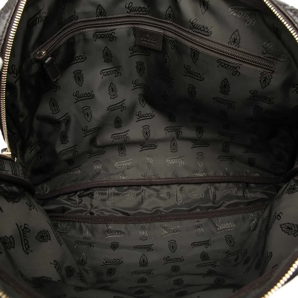 Gucci Guccissima Business Bag Brown Leather Very good - Model View