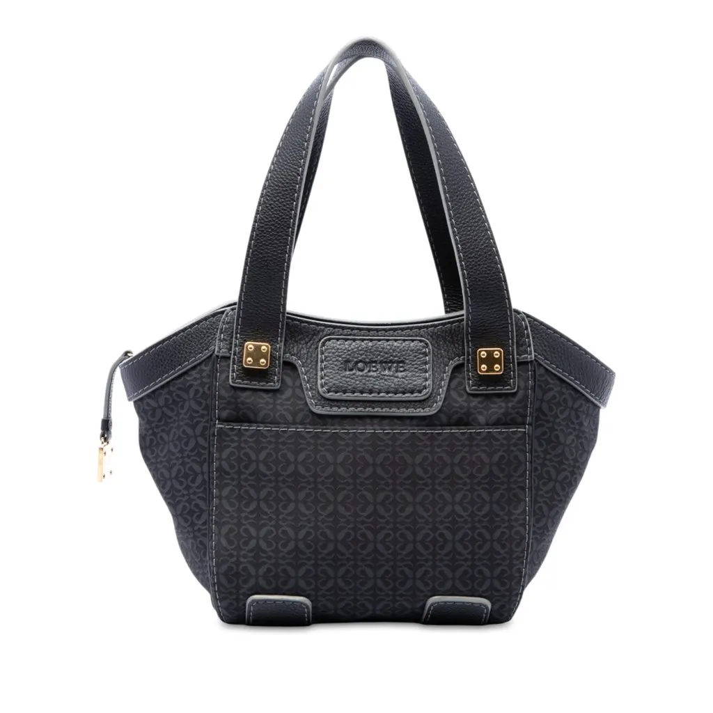 Loewe Anagram Canvas Tote Black Canvas Very good - Front View