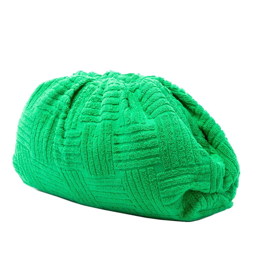Bottega Veneta Terry Cloth The Pouch Green Very good - Back View