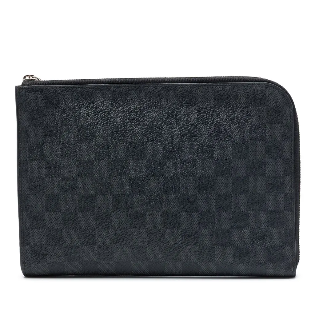 Louis Vuitton Damier Graphite Pochette Jour MM Black Good - Front View