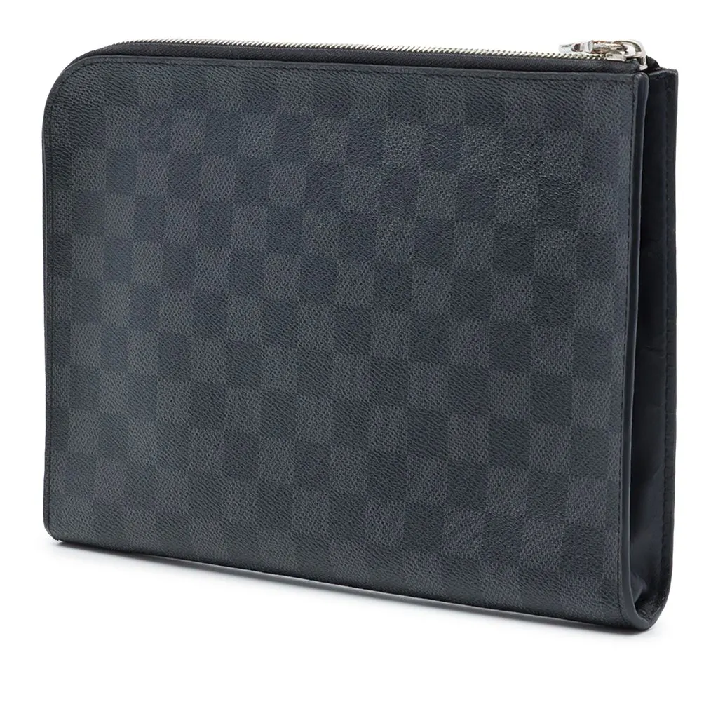 Louis Vuitton Damier Graphite Pochette Jour MM Black Good - Back View