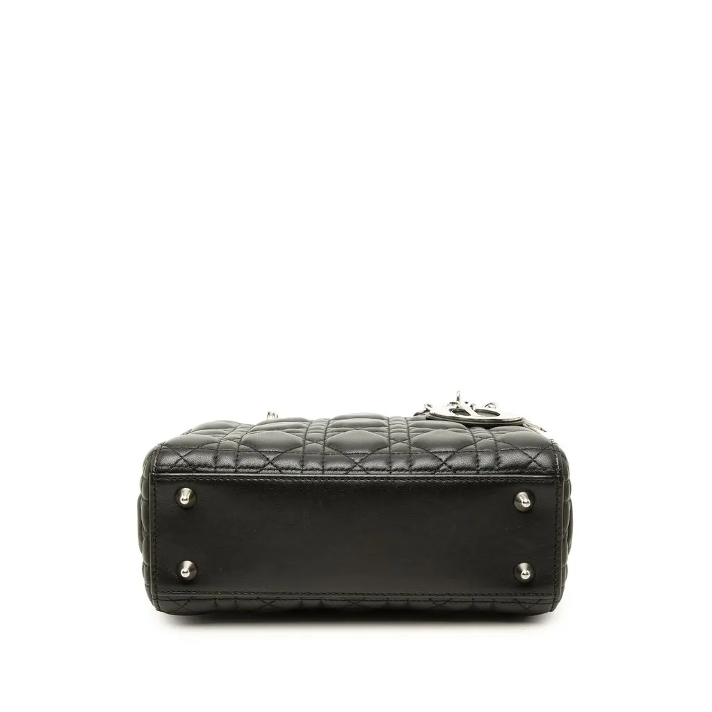 Dior Small Lambskin Cannage My ABCDior Lady Dior Black Leather Very good - Inside View