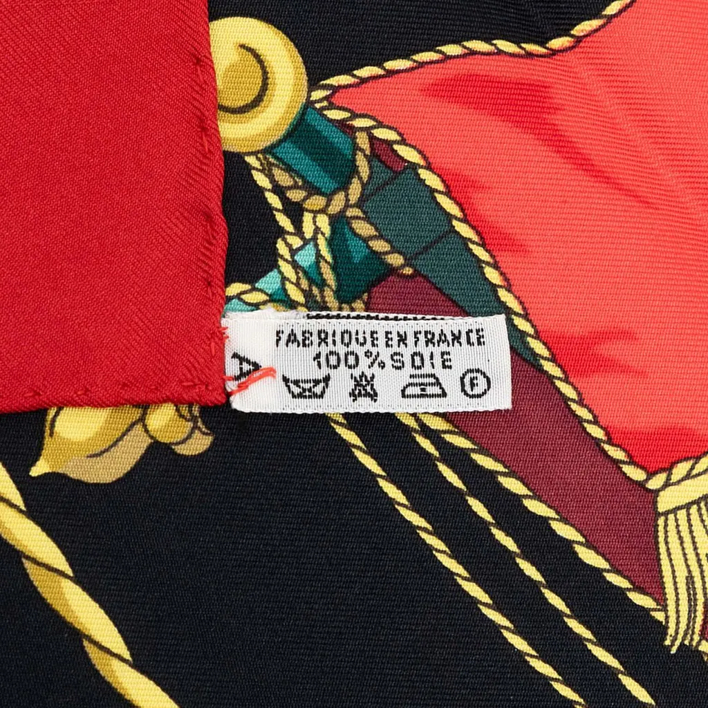 Hermès Vue Du Carrosse De La Galere La Reale Silk Scarf 90 Red Very good - Inside View