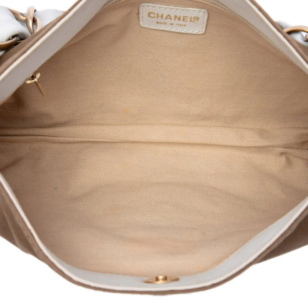 Chanel Canvas Olsen Shoulder Bag Brown Very good - Model View