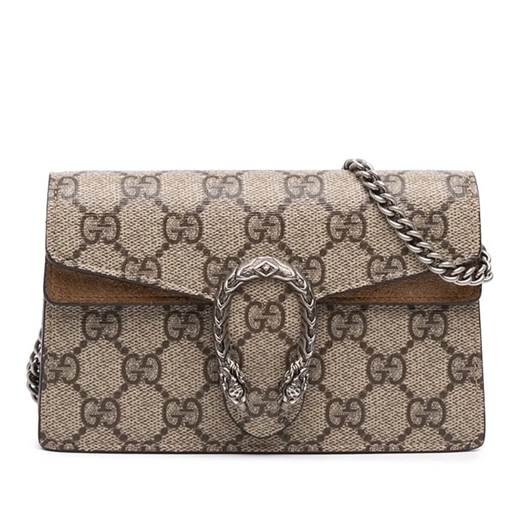 Gucci Mini GG Supreme Dionysus Crossbody Beige Very good - Front View