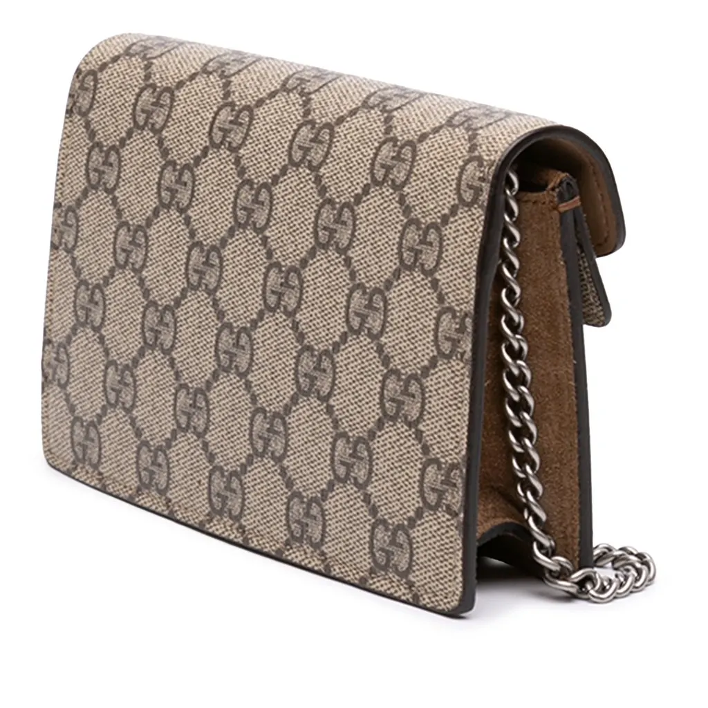 Gucci Mini GG Supreme Dionysus Crossbody Beige Very good - Back View