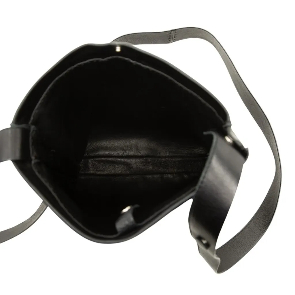 Hermès Lambskin Toudou Crossbody Black Leather Good - Model View