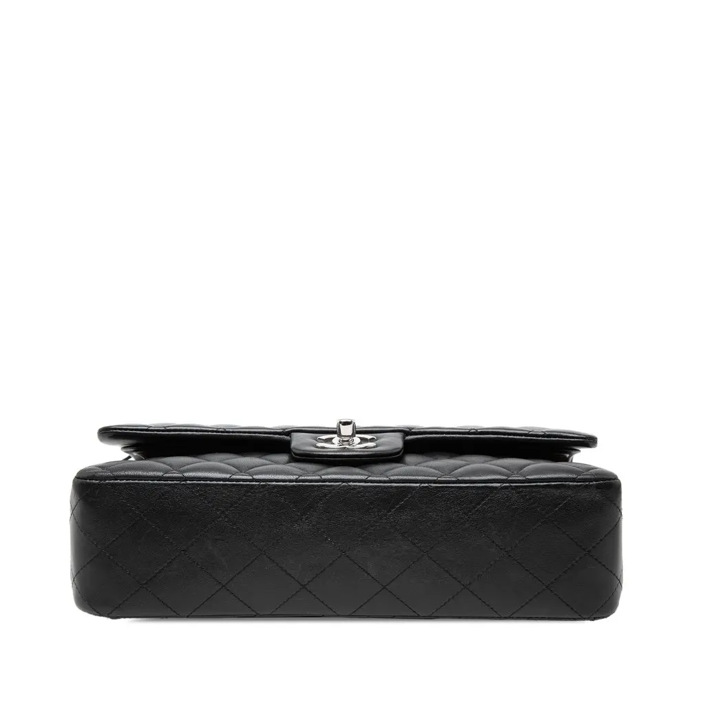 Chanel Medium Classic Lambskin Double Flap Black Leather Very good - Inside View