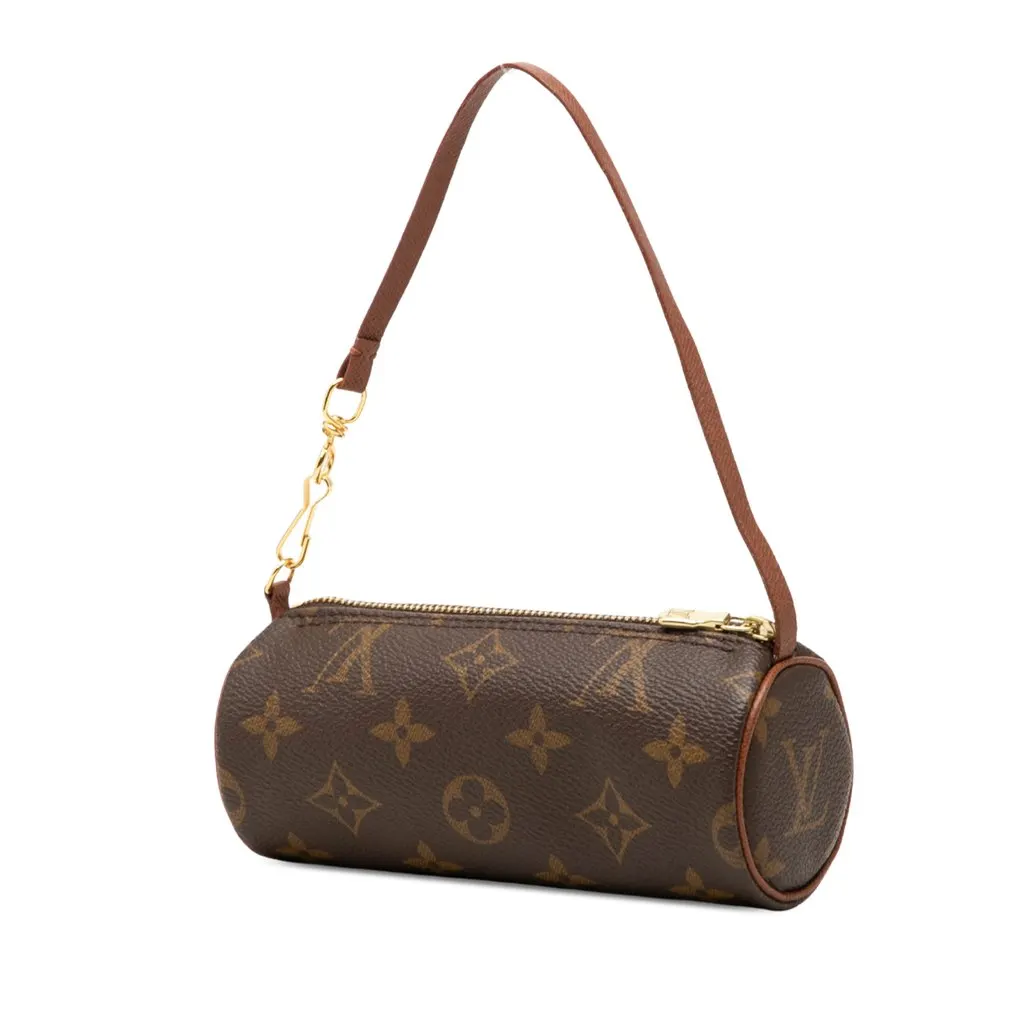 Louis Vuitton Monogram Papillon Pochette Brown Canvas Good - Back View